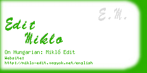 edit miklo business card
