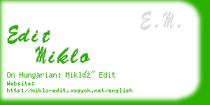 edit miklo business card